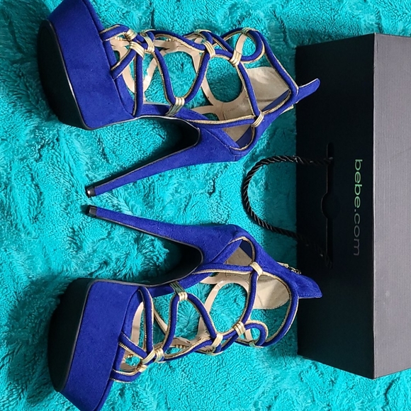 Bebe Blue Heels - Picture 10 of 12